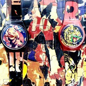 Swatch Watch - Artist Series - Mimmo Rotella - Marilyn & Tiger Set of - $200